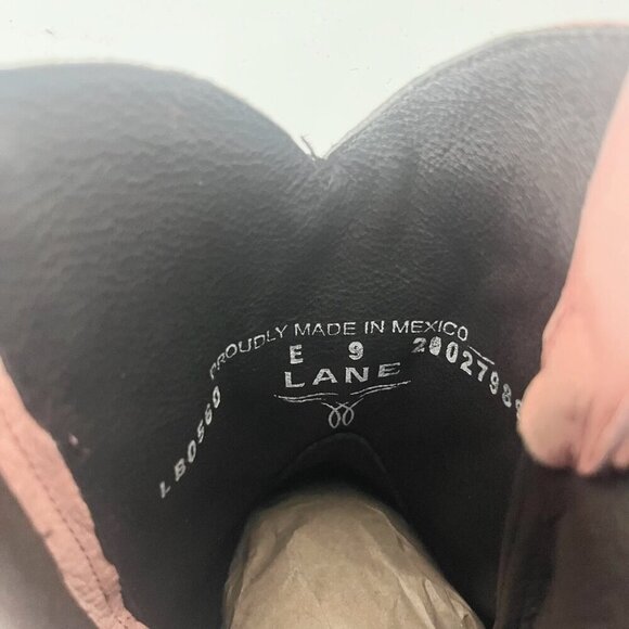 Lane SMOKESHOW Pink Cowboy Bootie Womens 9 Pink Leather Western Cowgirl Boots - Picture 9 of 11